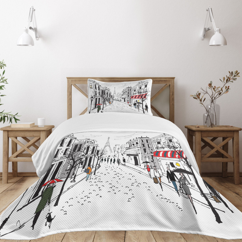Paris Eiffel Tower Bedspread Set
