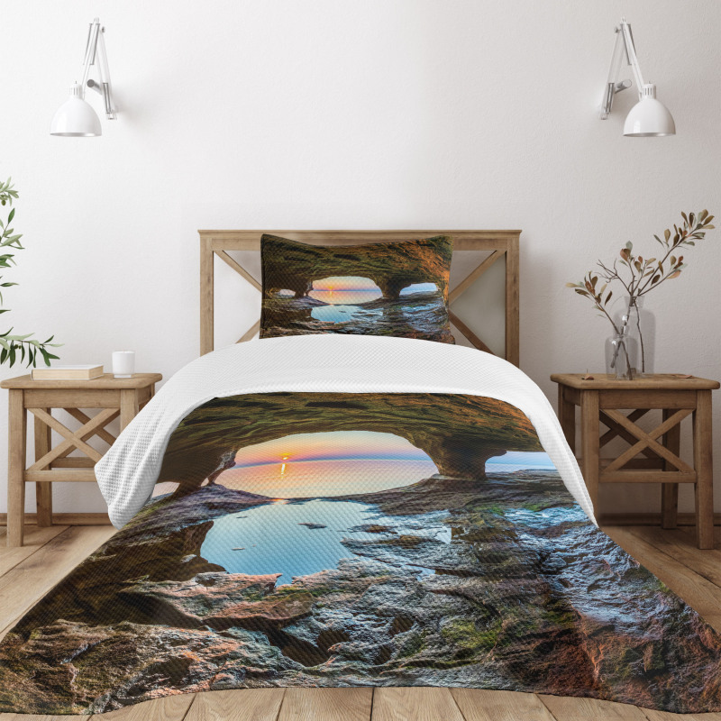 Big Grotto by the Sea Bedspread Set