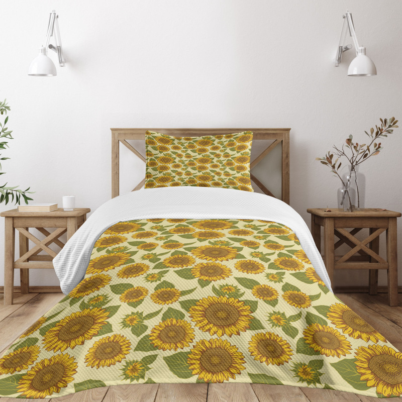 Funky Style Sunflower Bedspread Set