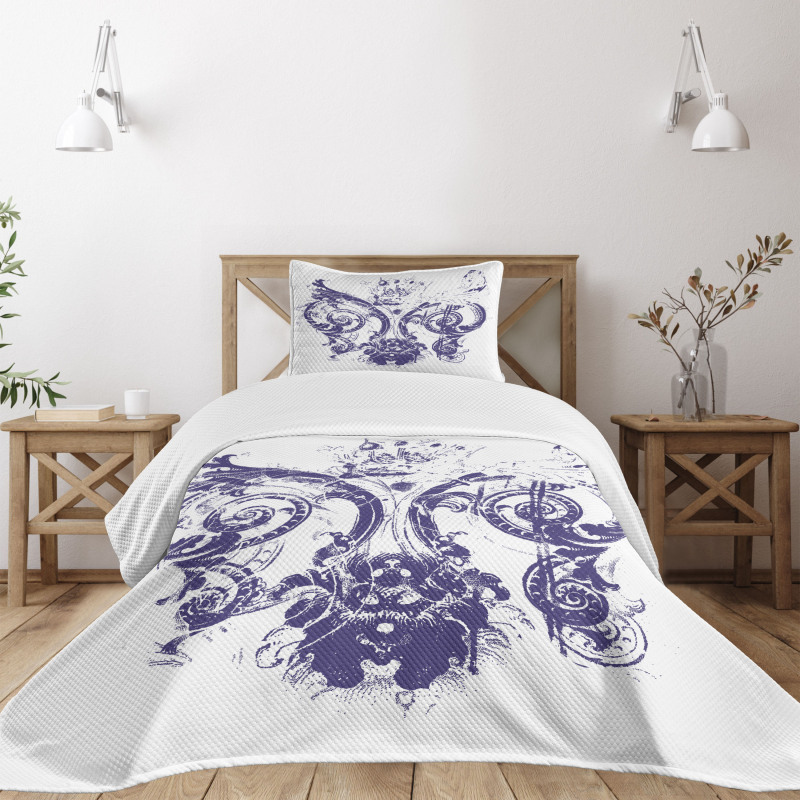 Grunge Lily Flag Bedspread Set