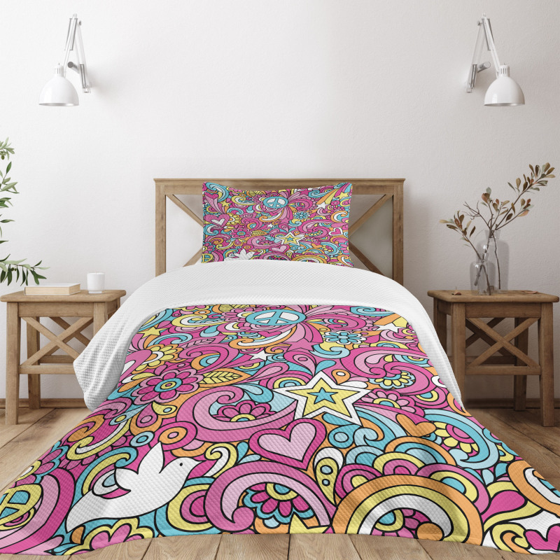 Funky 60s Fun Retro Bedspread Set