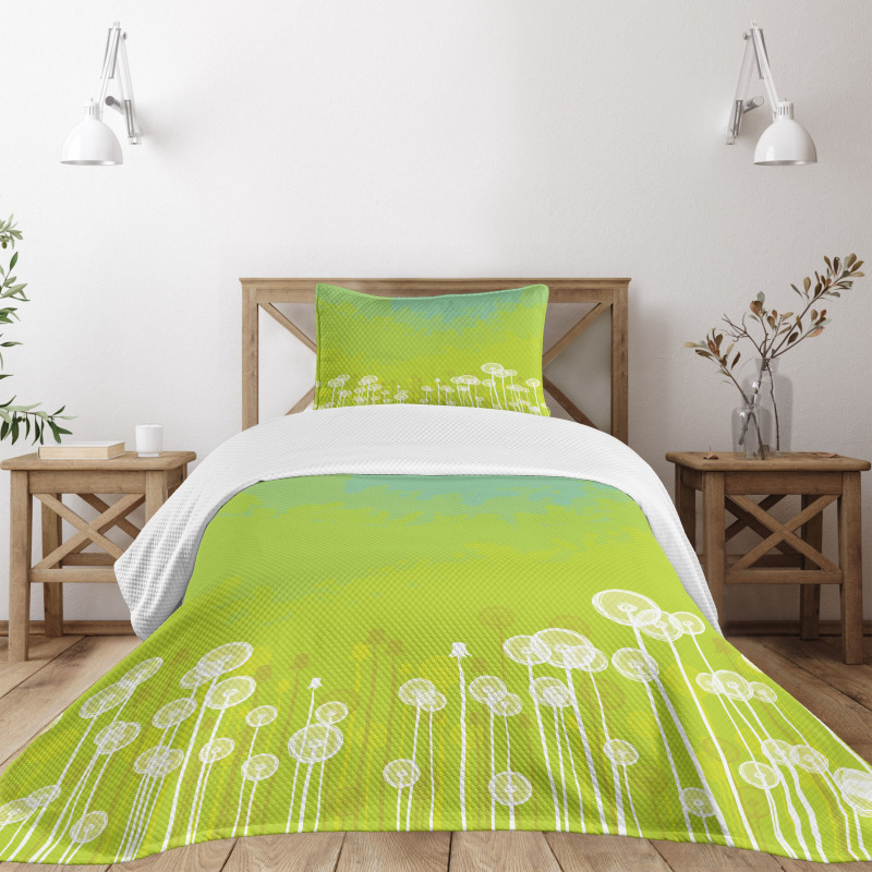 Wild Dandelion Blossoms Bedspread Set