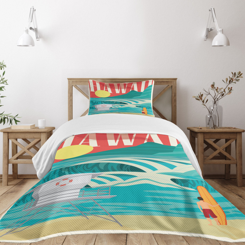 Hawaii Holiday Coast Bedspread Set