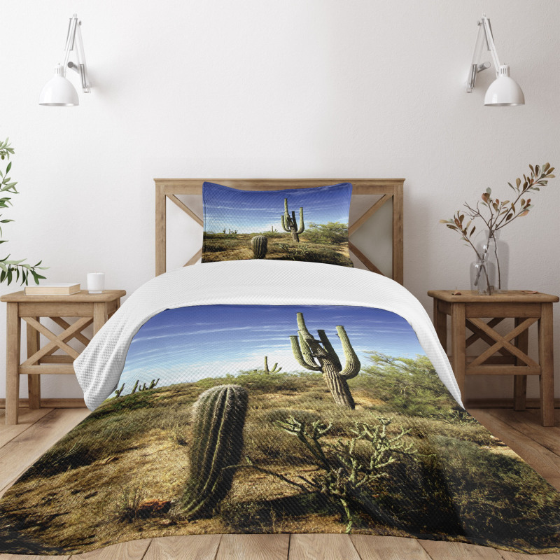 Cactus Spined Leaves Bedspread Set