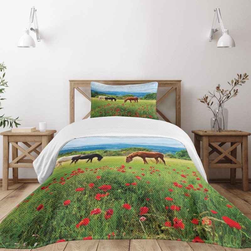 Landscape Rural Scene Bedspread Set