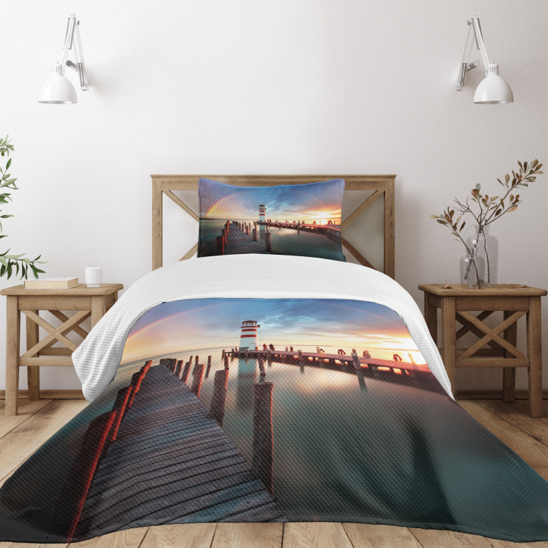 Clouds Sunset at Sea Bedspread Set