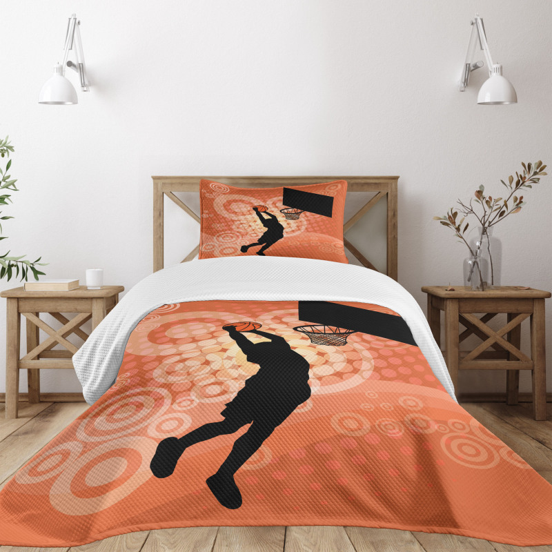 Basketball Dunk Athlete Bedspread Set