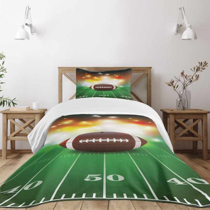 Grass Turf Field Team Bedspread Set