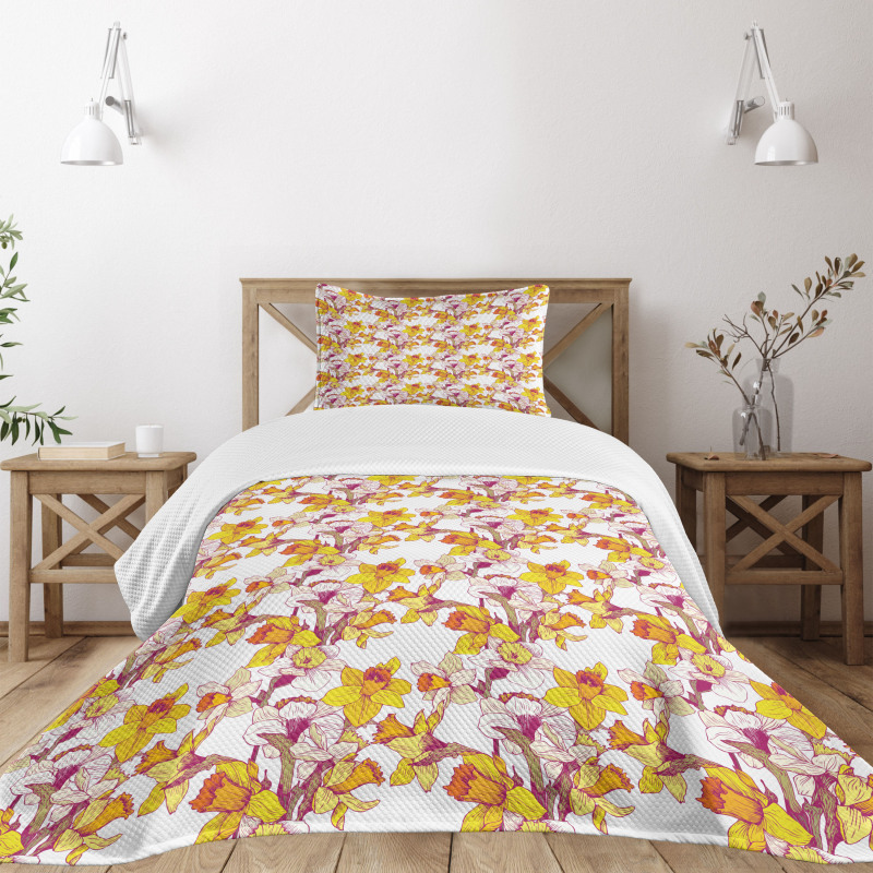 Flowers Spring Romance Bedspread Set