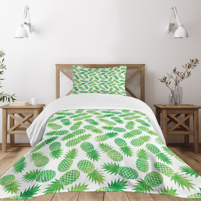 Exotic Pineapple Pattern Bedspread Set