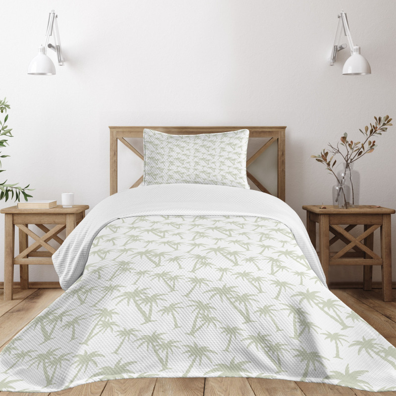 Tropic Coconut Palms Bedspread Set