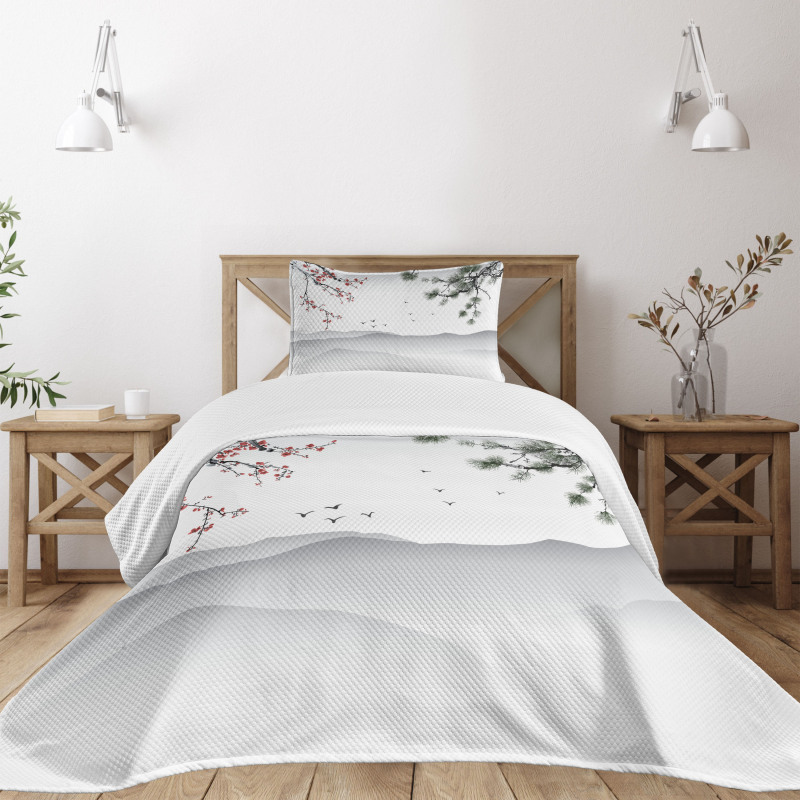 Chinese Style Artwork Bedspread Set