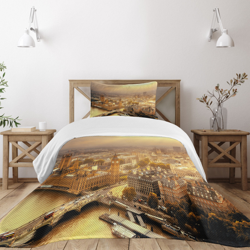 London Aerial Scenery Bedspread Set