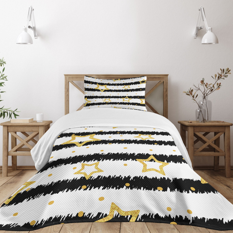 Dots Stripes Celebration Bedspread Set