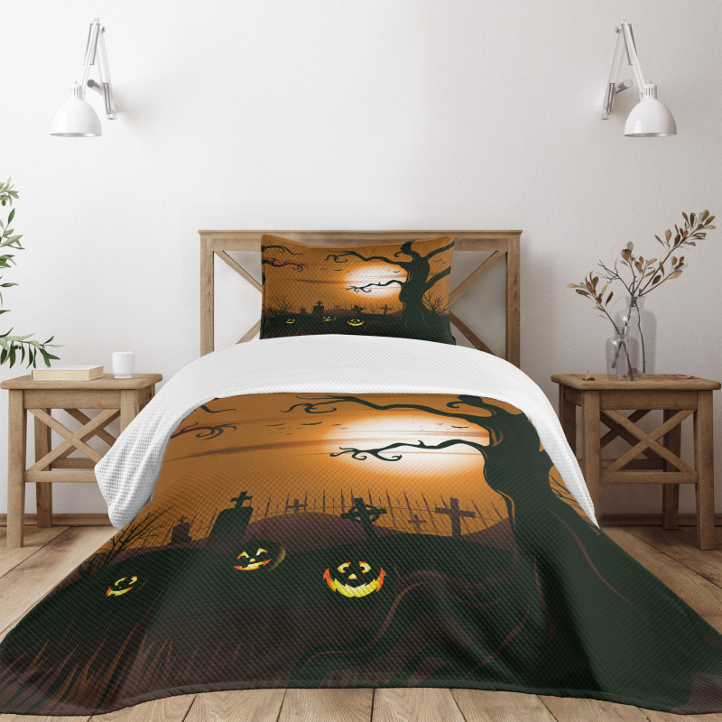 Scary Cemetery Bedspread Set