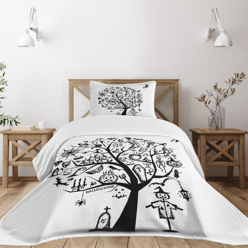 Flying Witch Bedspread Set