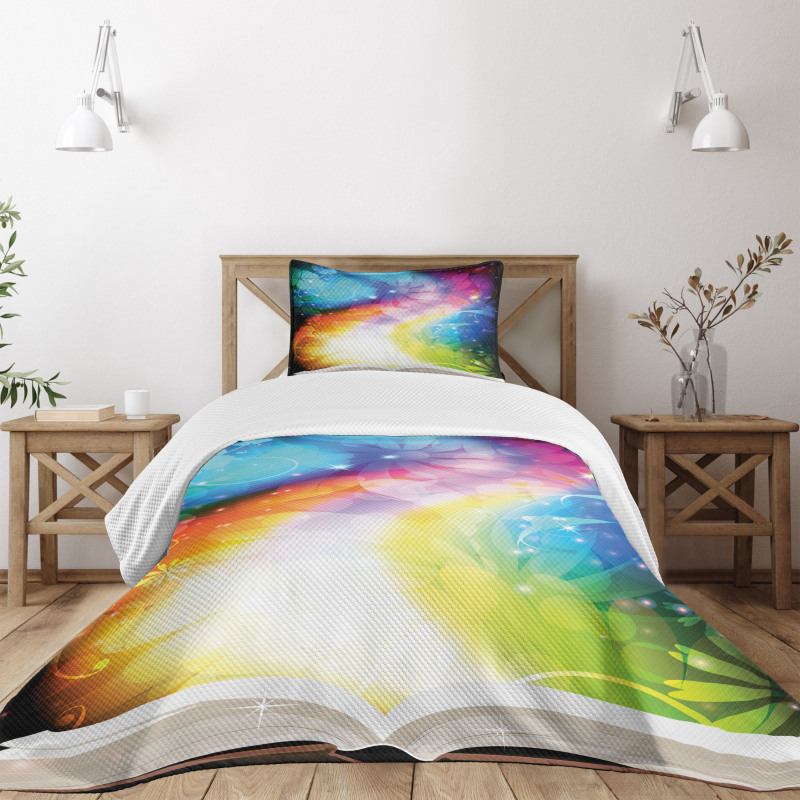 Fairy Tale Book Rainbow Bedspread Set
