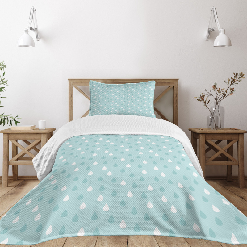 Raindrops Cartoon Bedspread Set