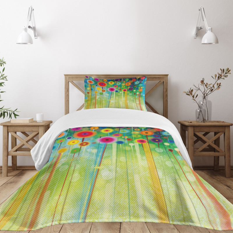 Abstract Art Dandelion Bedspread Set