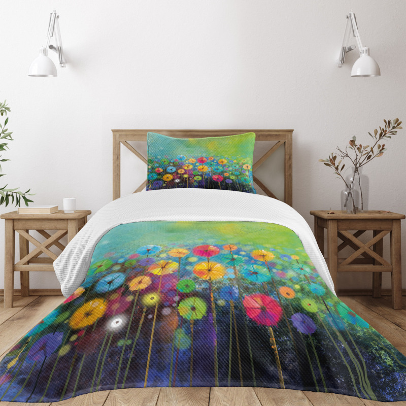 Colorful Dandelions Bedspread Set