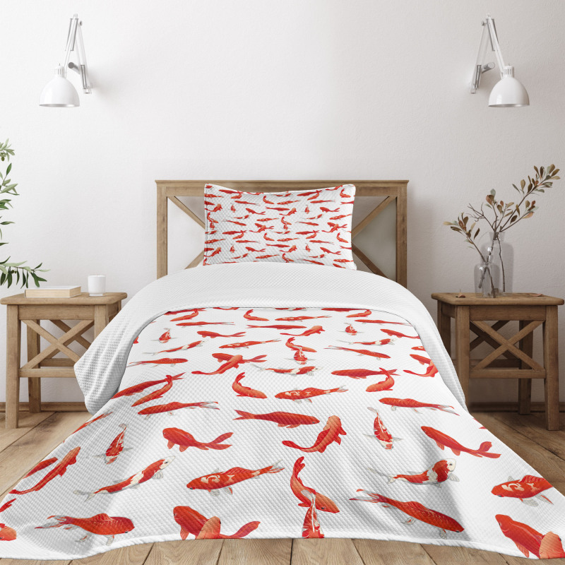 Koi Shoal Marine Bedspread Set