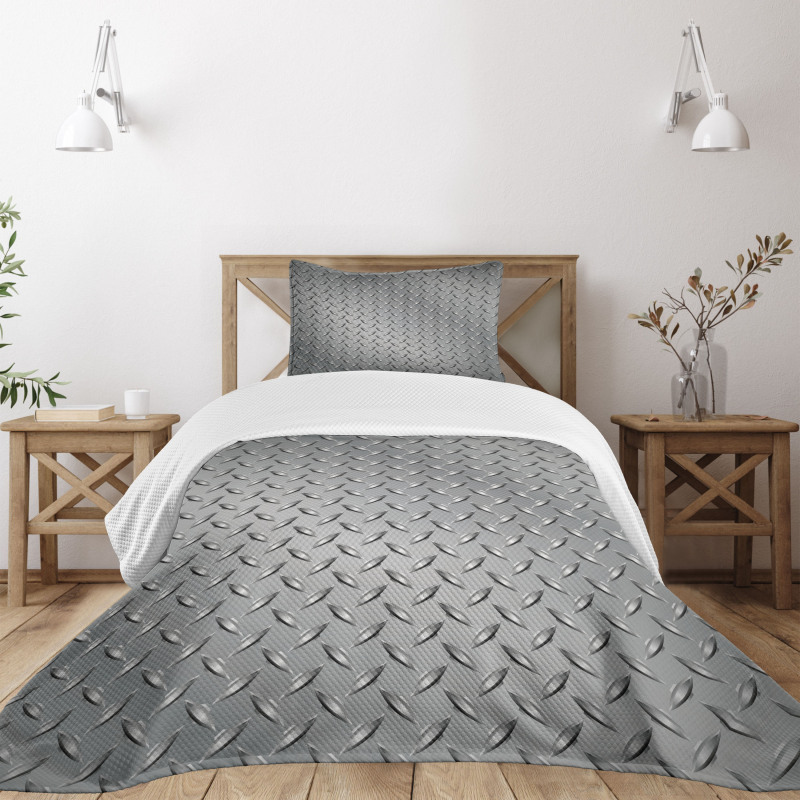 Diamond Plate Effects Bedspread Set