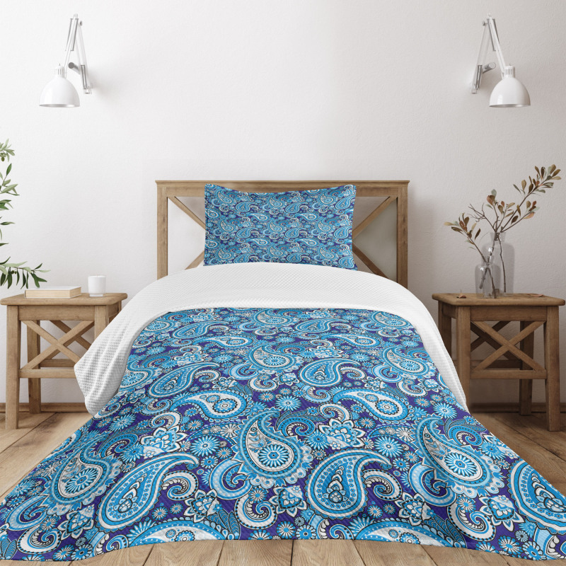 Flowers Leaves Bedspread Set