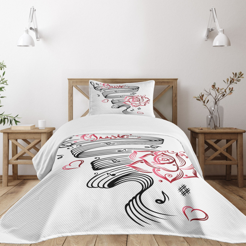 Language of Love Music Bedspread Set