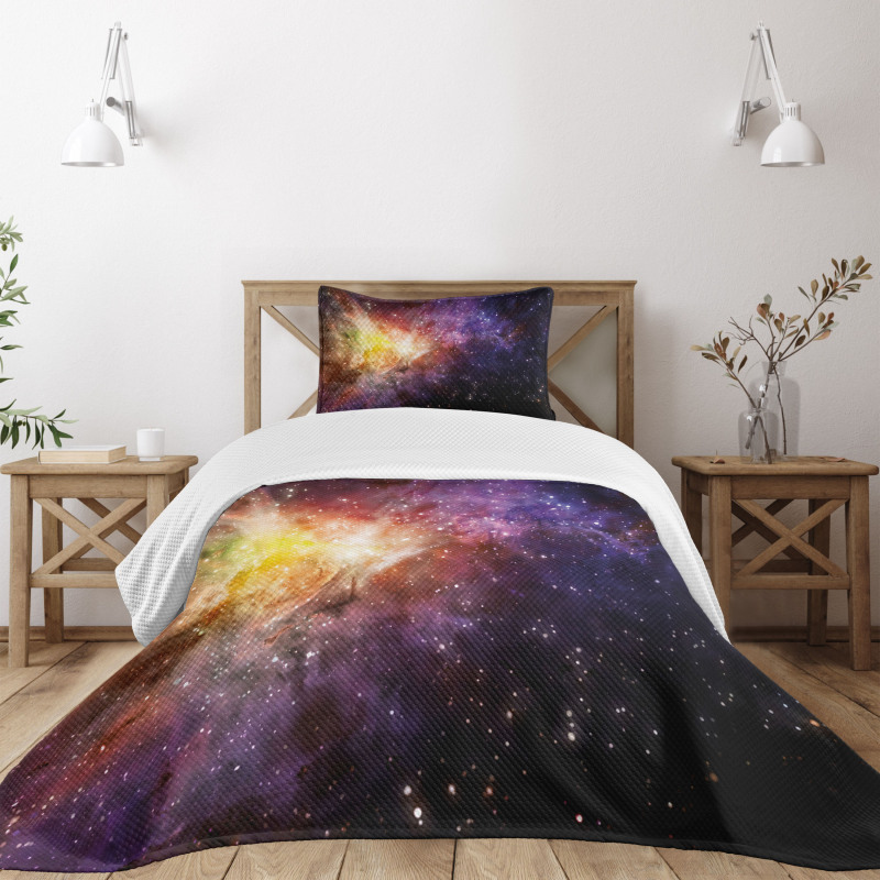 Outer Space Nebula View Bedspread Set