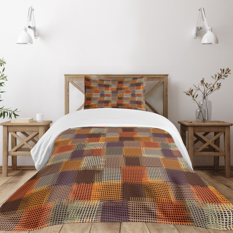 Digital Grunge Design Bedspread Set