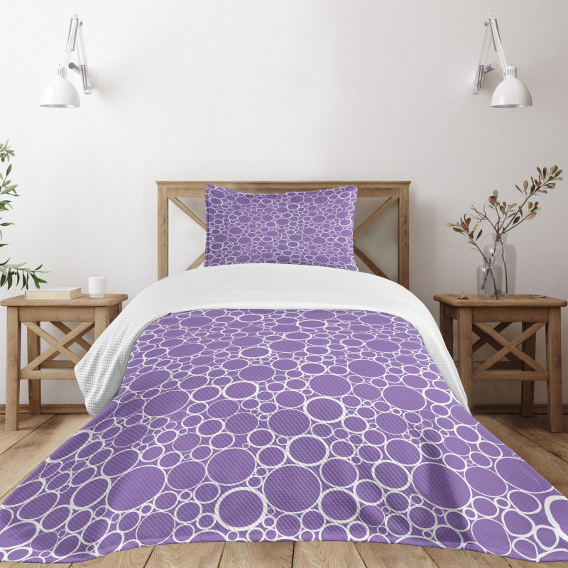 Abstract Fractal Circles Bedspread Set