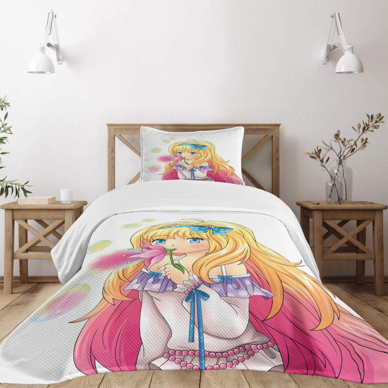 Manga Cartoon Artwork Bedspread Set