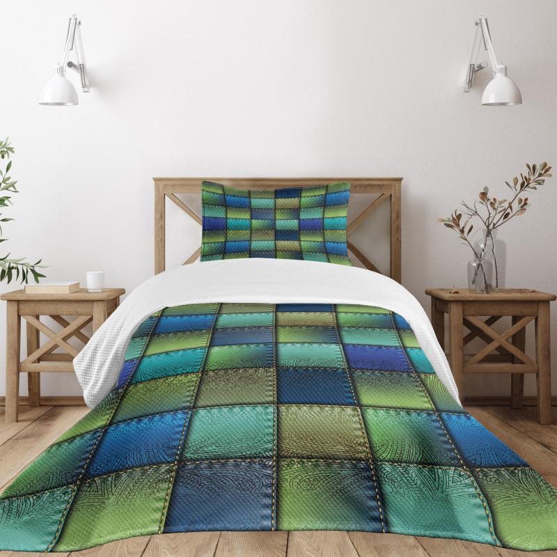 Modern Geometric Bohem Bedspread Set