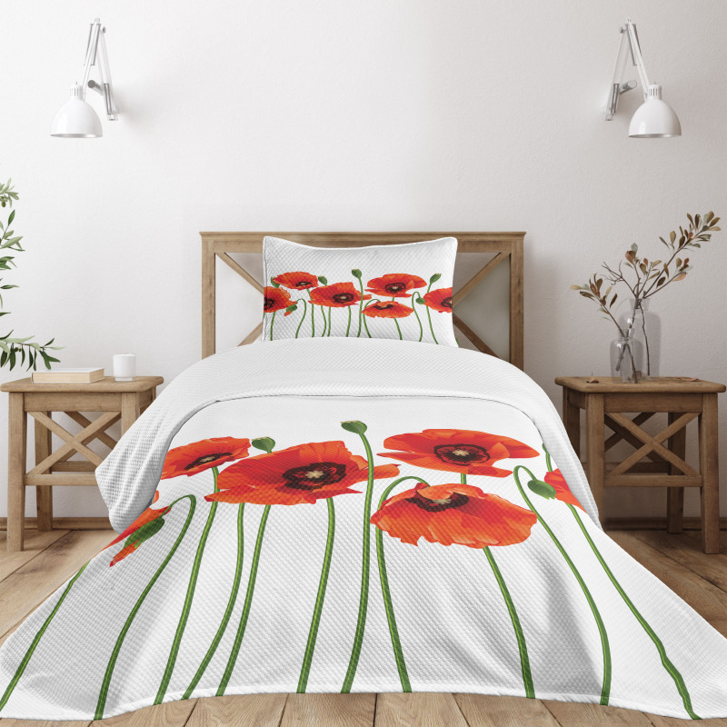 Pastoral Flowers Botany Bedspread Set