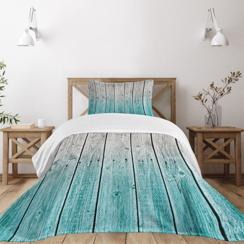 Digital Wood Panels Bedspread Set