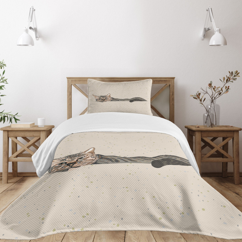 Lazt Sleepy Cat Bedspread Set