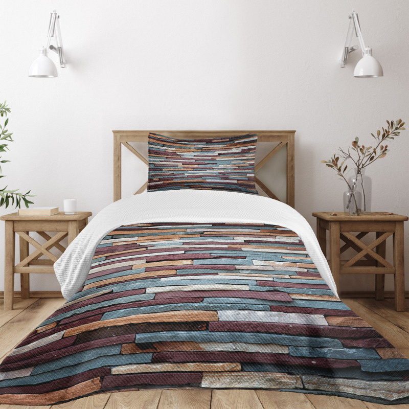 Abstract Colored Stones Bedspread Set