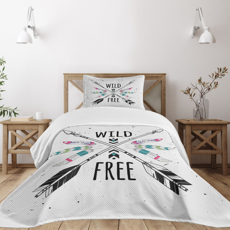 Arrows Words Native Bedspread Set