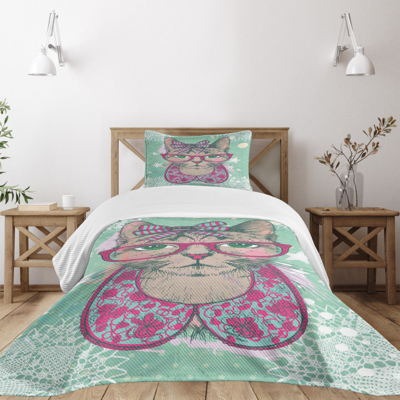 Animal Fashion Hipster Bedspread Set