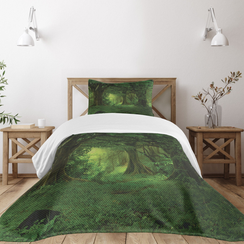 Tropical Jungle Trees Bedspread Set