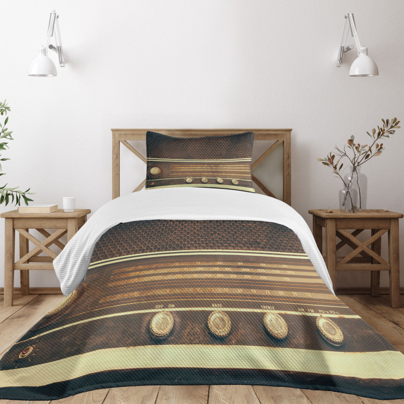 Retro 60s Music Style Bedspread Set