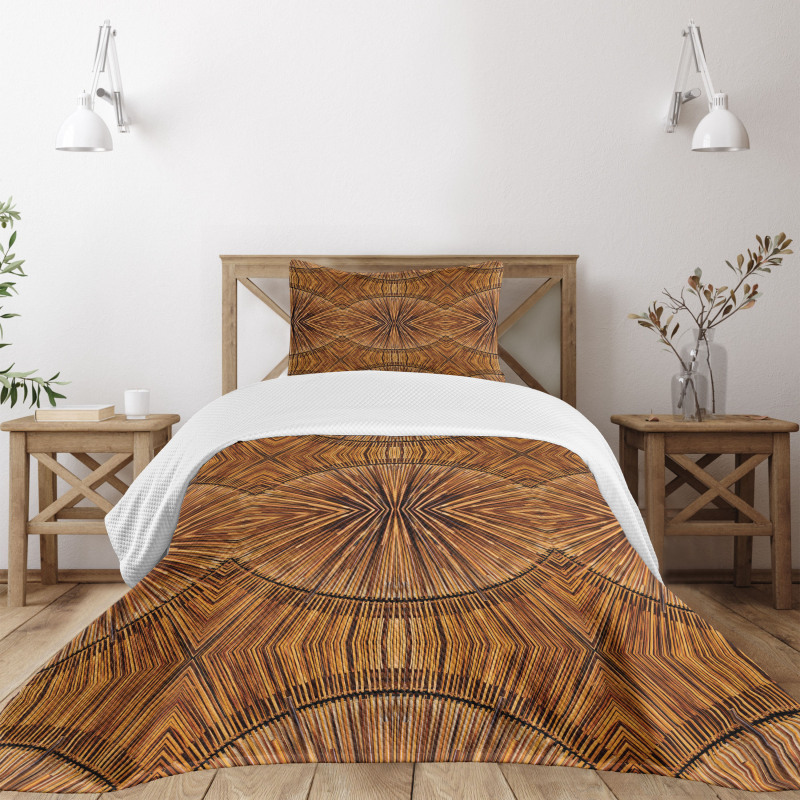Eastern Bamboo Pattern Bedspread Set
