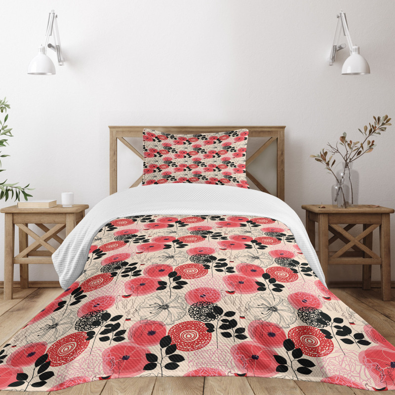 Circled Abstract Bedspread Set