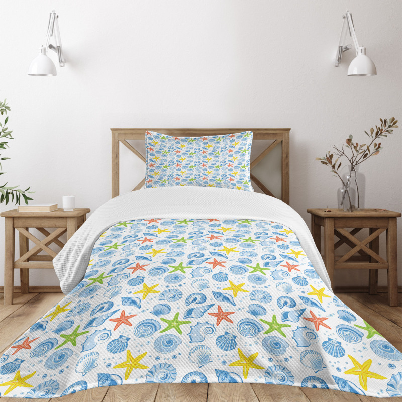 Marine Themed Starfish Bedspread Set