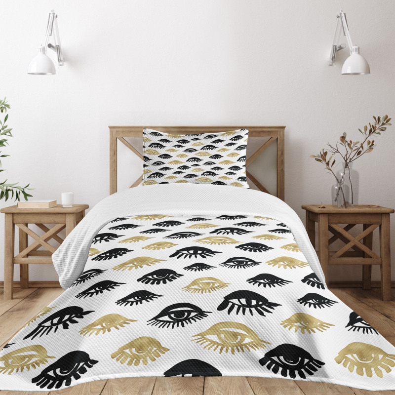 Woman Eyes Love Modern Art Bedspread Set