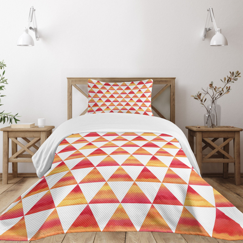 Triangle Geometric Art Bedspread Set