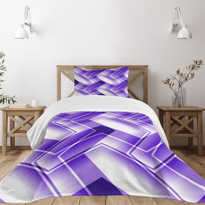 Trippy Digital Shapes Bedspread Set