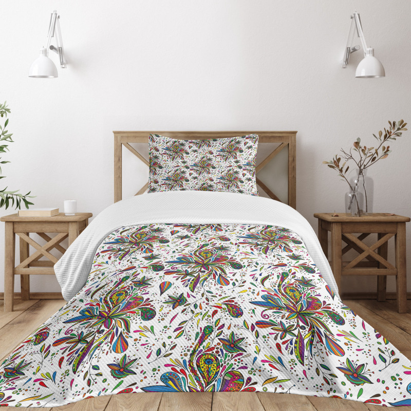 Flora Pattern Bedspread Set