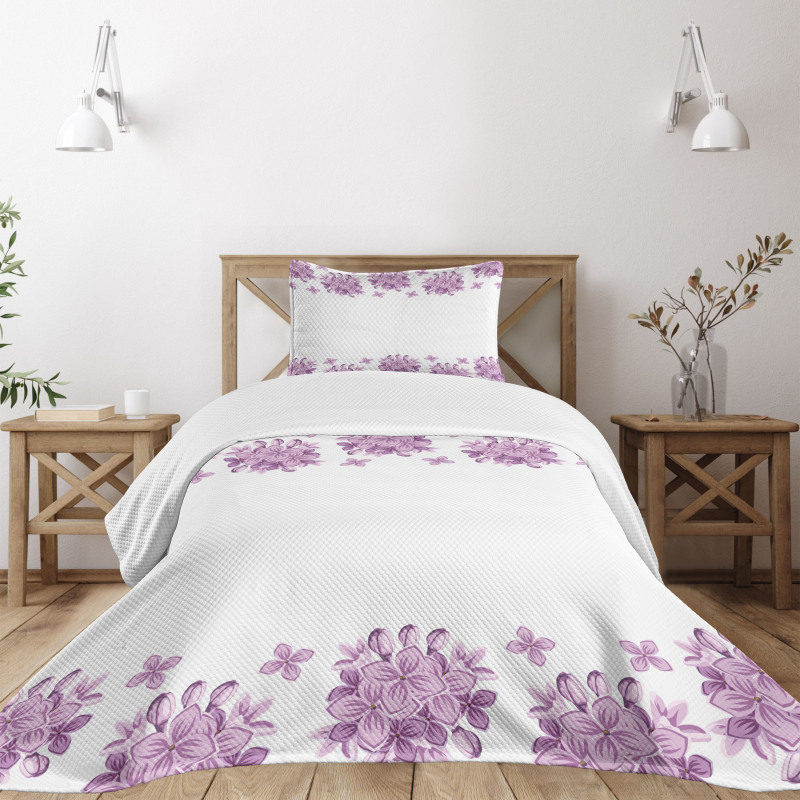 Romantic Lilac Garden Bedspread Set