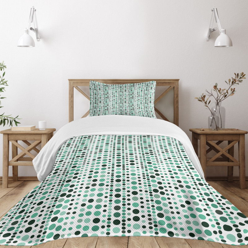 Geometrical Circles Dots Bedspread Set